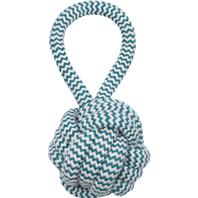Mammoth Pet Products Monkey Fist Ball with Handle Extra Fresh Dental Floss Mint Scent Dog Toy - Medium - 3.75 Inch