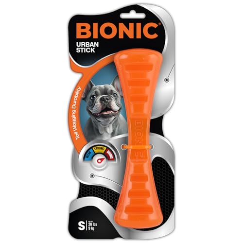 BIONIC Urban Stick Toughest Chewer Interactive Fetch Rubber Dog Toy Small - Dogs Up to 20 Lbs