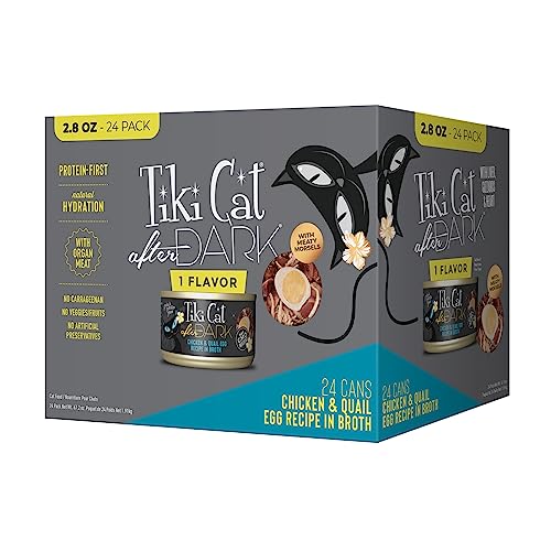Tiki Cat After Dark High-Protein Chicken and Quail Egg Adult Canned Cat Food 2.8 Oz - Case of 24