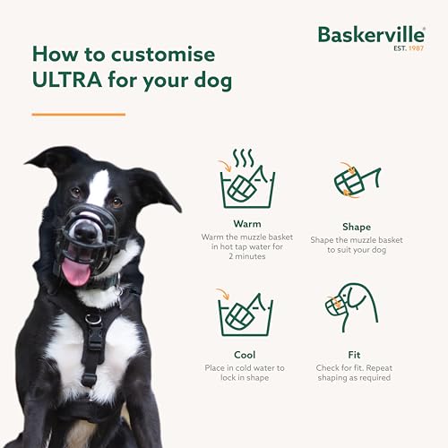 The Company of Animals Baskerville Ultra Patented Training Dog Muzzle - Black