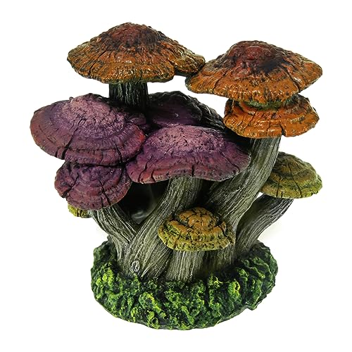 Blue Ribbon Exotic Environments Driftwood Mushroom Garden A Glow Aquarium Décor Default Title