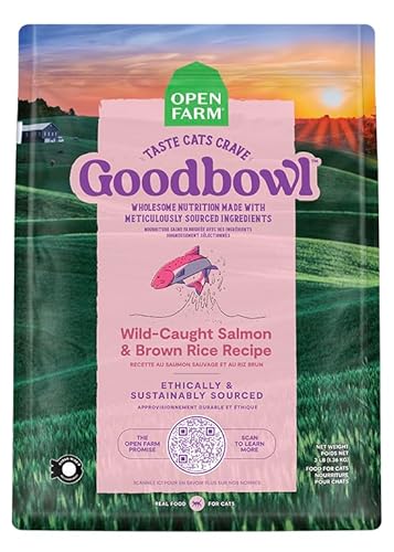 Open Farm Goodbowl High-Protein Wild-Caught Salmon and Brown Rice Dry Cat Food - 7 Lbs Default Title