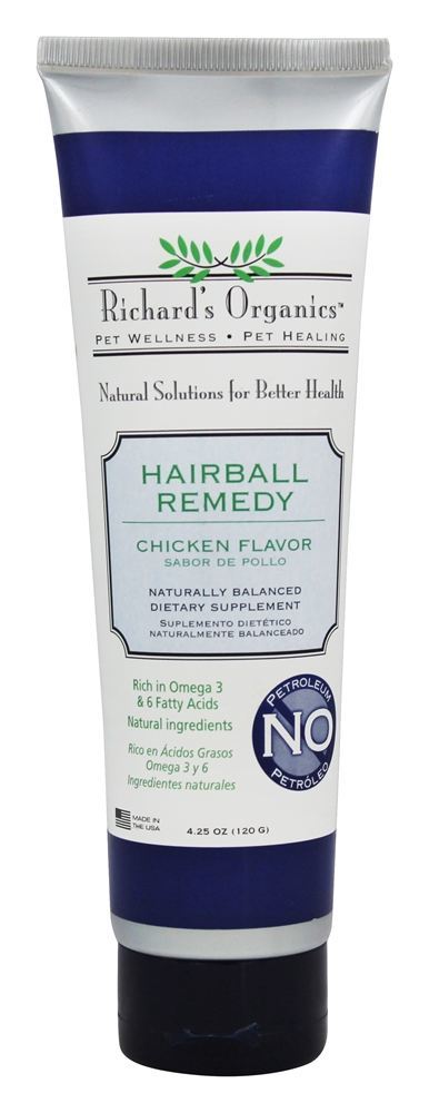 Synergy Labs Richard's Organics Hairball Lubricating Remedy Chicken Flavored Nutrient Paste First-Aid Cat Remedy - 4.25 Oz Default Title