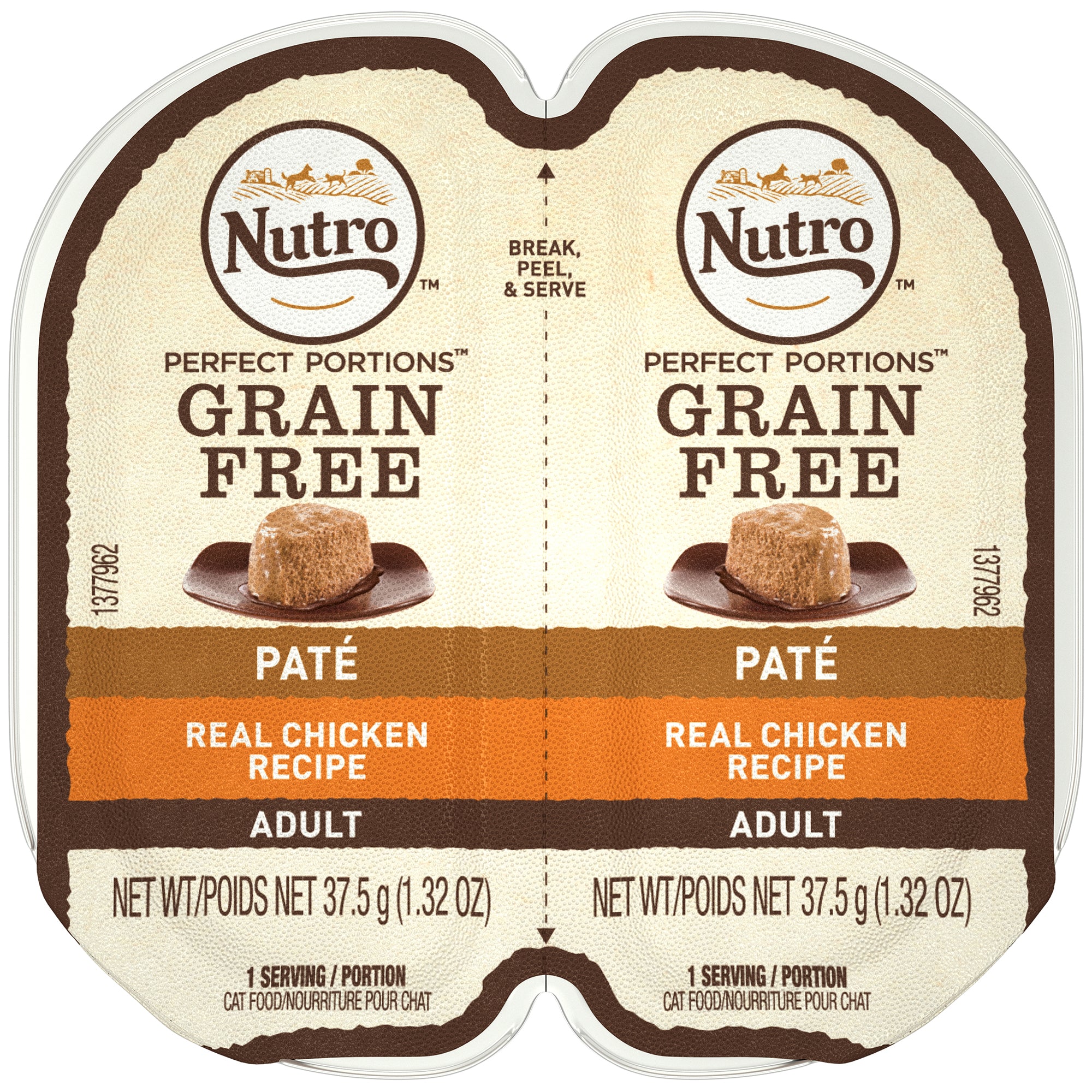 Nutro Grain-Free Perfect Portions Soft Loaf Chicken Pate Adult Wet Cat Food Trays - 2.6 Oz - Case of 24 Default Title