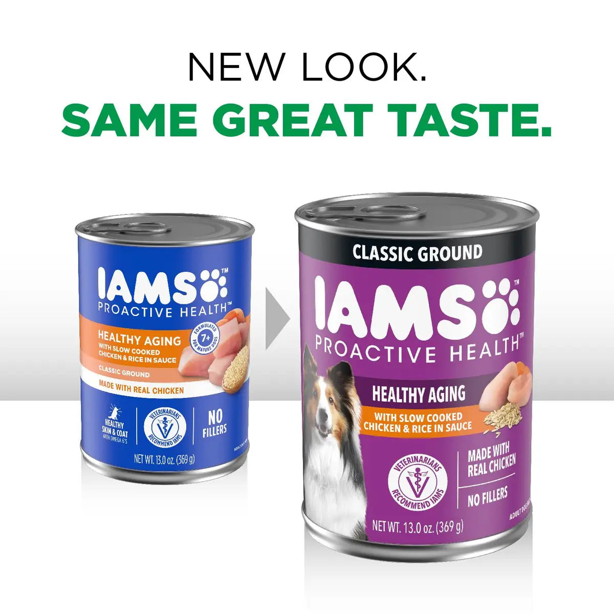 IAMS ProActive Health Slow Cooked Chicken and Rice Pate Senior Canned Dog Food - 13 Oz - Case of 12