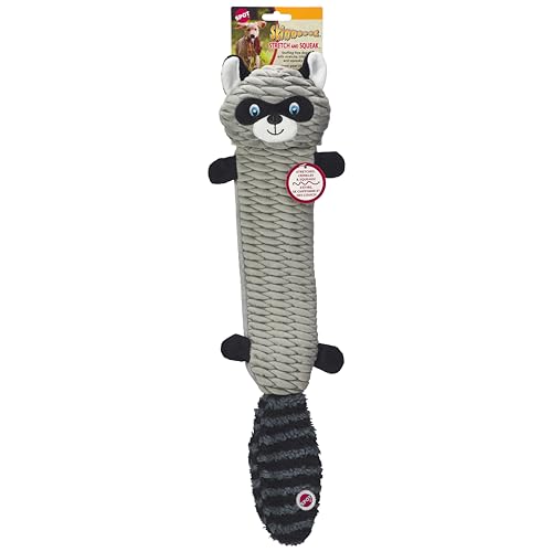 Ethical SPOT Skinneeez Stuffing-Free Beaver Racoon Stretch and Squeak Dog Toy Large - 22 Inch