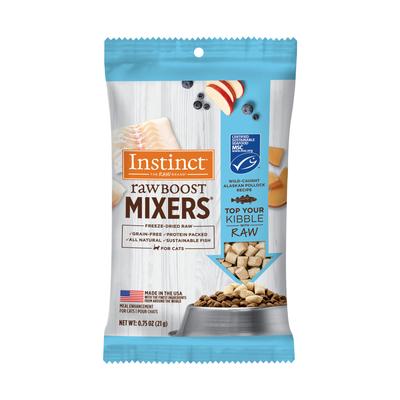 Instinct Raw Boost Mixers Grain-Free Wild-Pollock Freeze-Dried Raw Cat Food Topper - .75 Oz - 8 Pack Default Title
