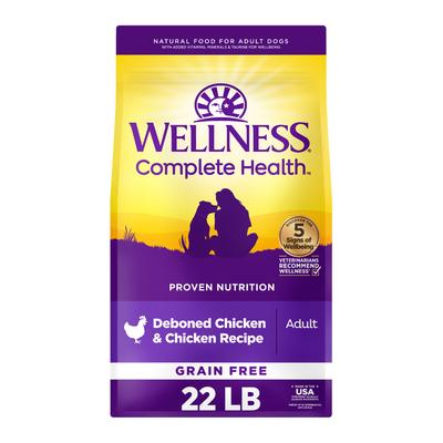 Wellness Complete Health Grain-Free Deboned Chicken and Chicken Meal Recipe Adult Dry Dog Food - 22 Lbs Default Title