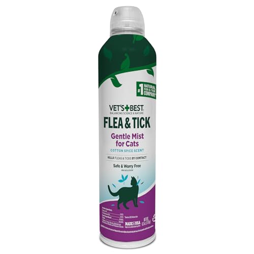 Vet's Best Natural Flea and Tick Cotton Spice Scent Plant-Based Gentle Mist Cat Spray - 6.3 Oz Default Title