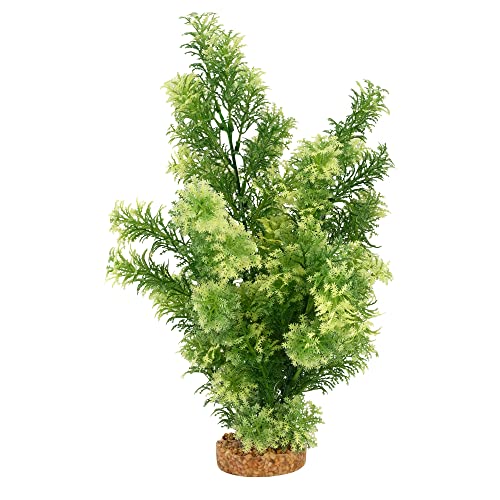 Fluval AquaLife Deco Scapes White-Tipped Hottonia Mix Plastic Plant Aquarium Décor Large - 14 Inch