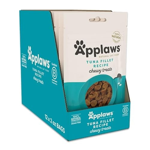 Applaws Natural Grain-Free High-Protein Limited Ingredient Diet Tuna Fillet Soft and Chewy Cat Treats Pouch - 2 Oz - 12 Pack Default Title