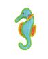 DuraForce Seahorse Woven Floating and Squeaking Dog Toy - Blue/Orange Default Title