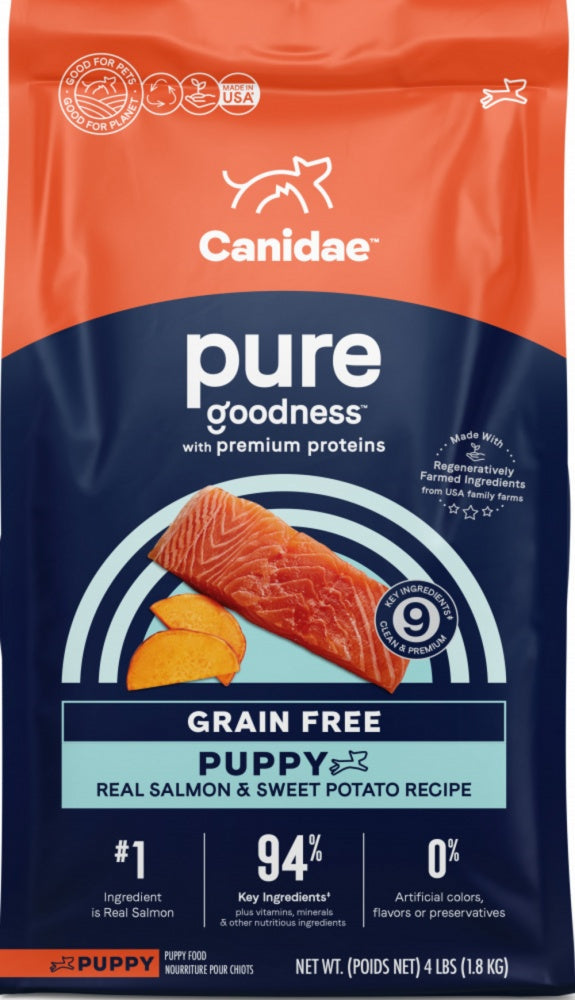 Canidae Pure Goodness Grain-Free Salmon and Sweet Potato Puppy Formula Dry Dog Food - 4 Lbs Default Title