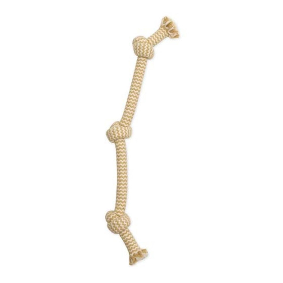 Mammoth Pet Products 3--Knotted Peanut Butter Scented Rope Tug Dog Toy Small - 15 Inch