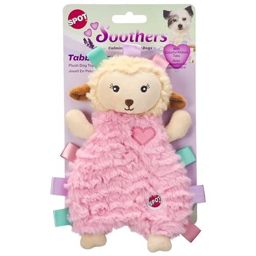 Ethical SPOT Soothers Tabbie Lambie Anxiety Relief Stuffing-Free Lavender Scented Dog Toy Small - 8 Inch