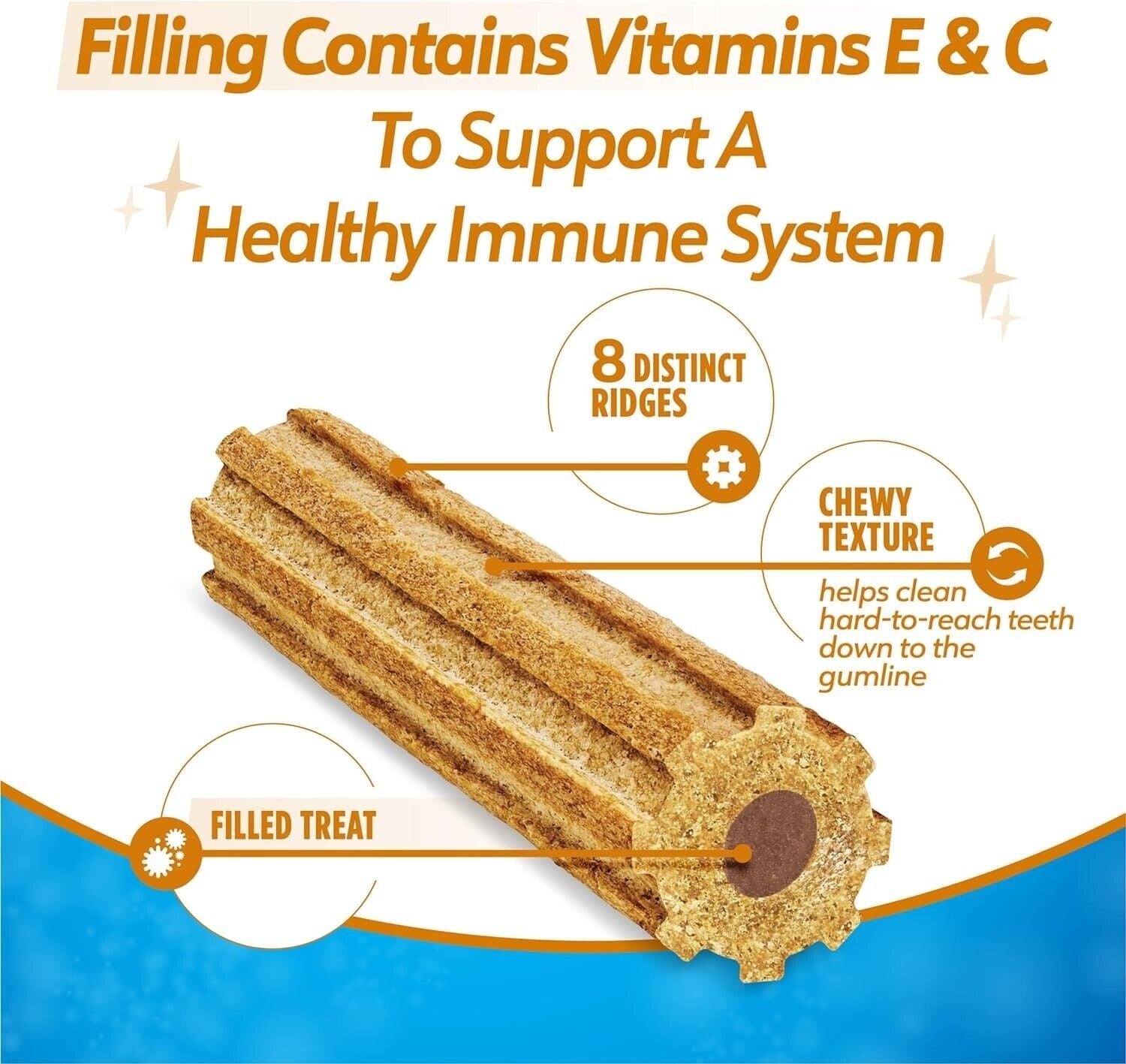 Purina DentaLife + Immune Support Chicken Apple and Blueberry Dental Dog Treats - Small/Medium