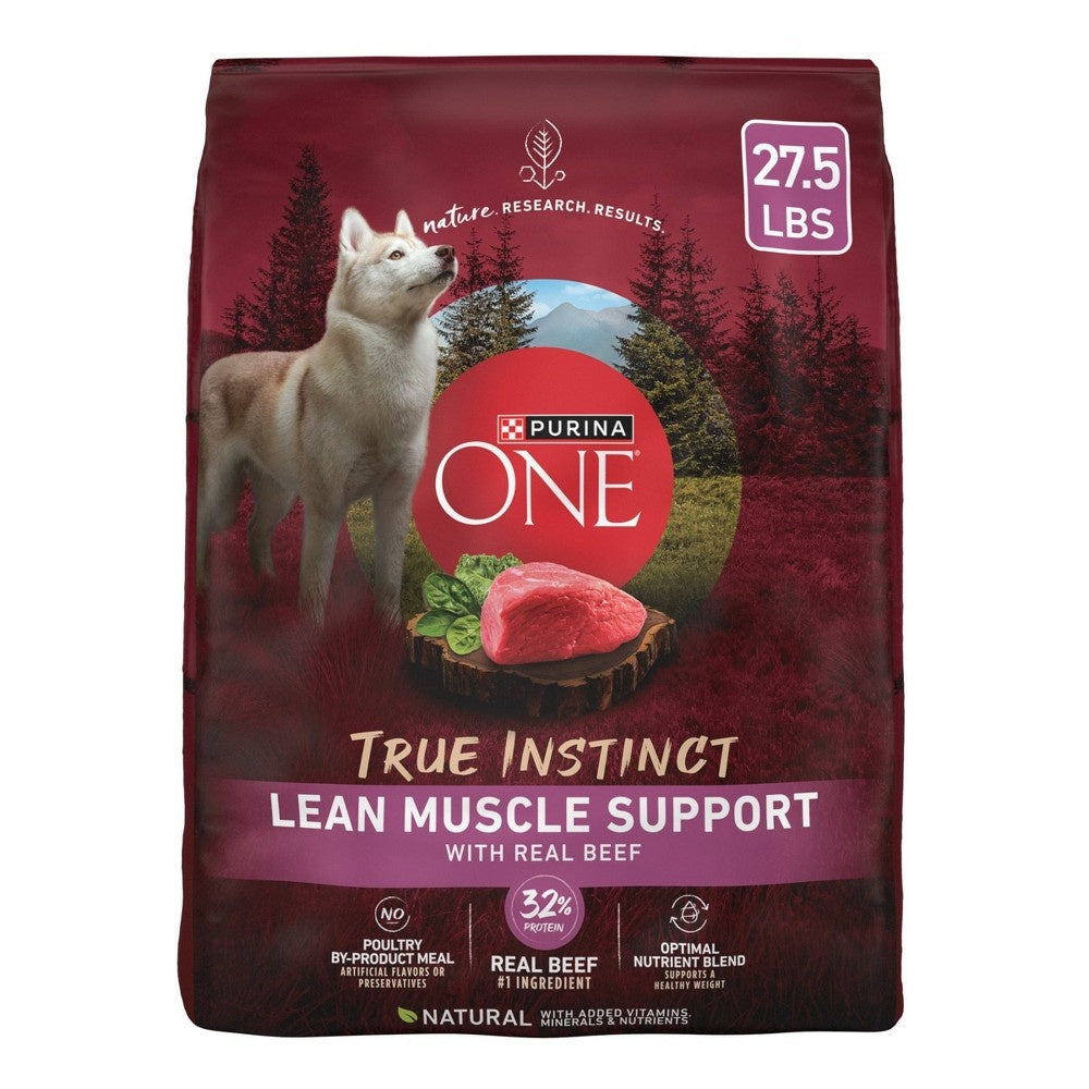 Purina ONE True Instinct Lean Muscle Support Real Beef Dry Dog Food 27.5 Pounds