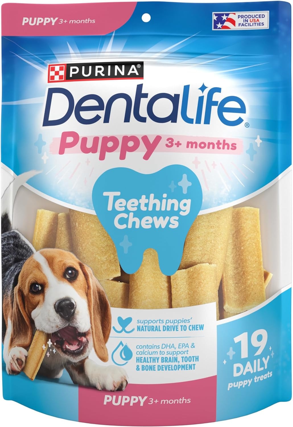 Purina DentaLife Puppy 3+ Months Teething Chews Chicken Flavor Dental Dog Treats