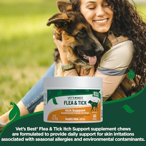 Vet's Best Flea and Tick with Itch Relief and Immune Support Soft Chew Dog Supplements - 60 Count