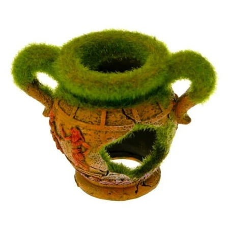 Blue Ribbon Exotic Environments Vase with Fiber Moss Aquarium Ornament Default Title