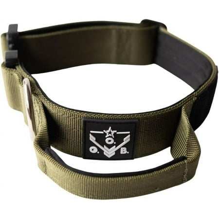 Operation Good Boy Tactical Durable Military-Grade Quick Release Adjustable Dog Collar Green