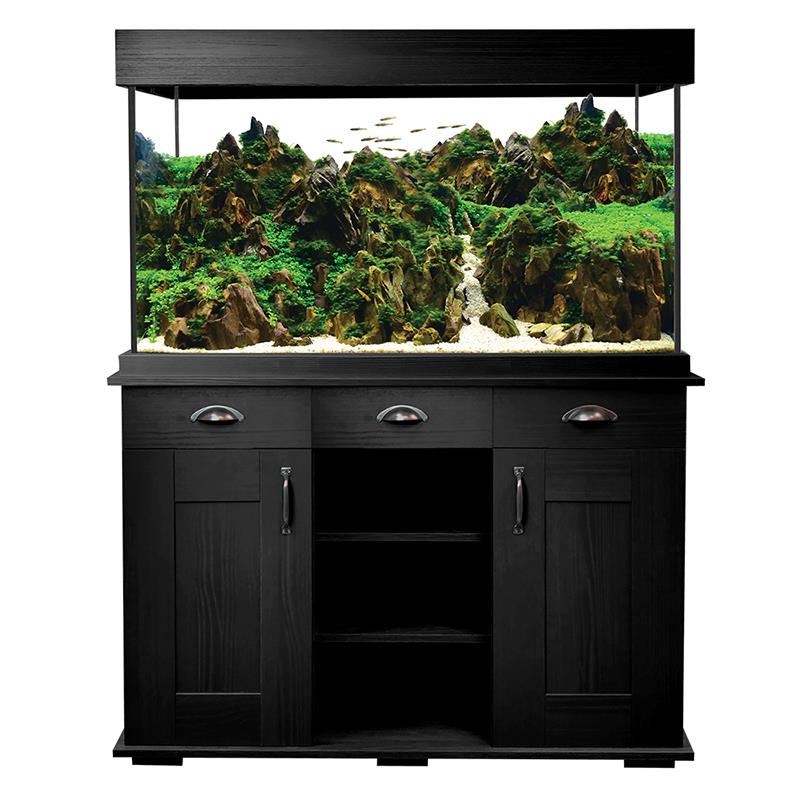 Fluval Shaker Aquarium Stand - Black Oak - For 66 Gallon Aquarium - L:44 X W:17 X H:31 Inches