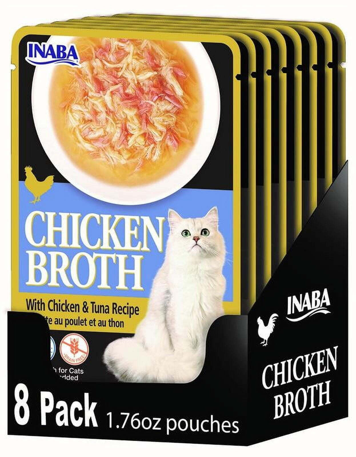 Inaba Chicken Broth with Chicken and Scallops Wet Cat Food or Topper Pouch - 1.76 Oz - 8 Pack Default Title