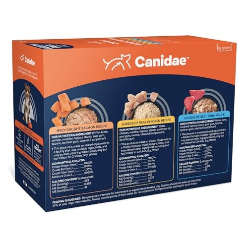 Canidae Pure Goodness Salmon Chicken Tuna Wet Dog Food Topper - Variety Pack - 3 Oz - Case of 12