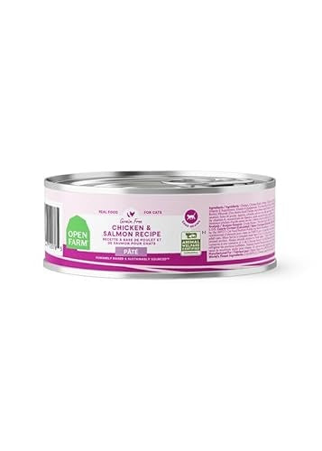Open Farm Grain-Free Chicken and Salmon Pate Canned Cat Food 2.8 Oz - Case of 18