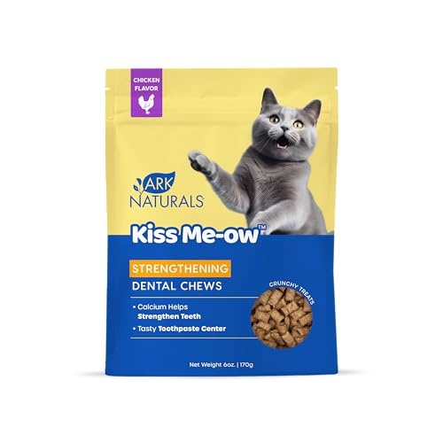 Ark Naturals Kiss Me-Ow Strengthening Chicken Cleaning Dental Cat Chews 6 Ounce
