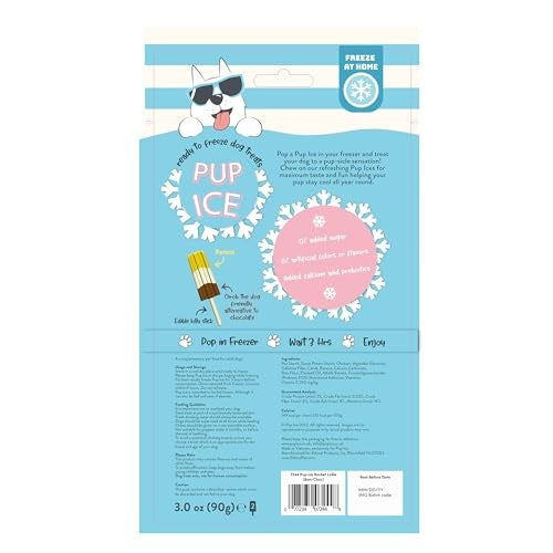Ethical SPOT Pup Ice Ready-to-Freeze Banana and Carob Rocket Lollies with Chicken Dog Treats -  2 Pack