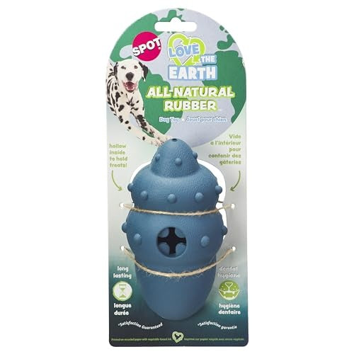 Ethical SPOT Love The Earth Conch Shell Treat Inserting Natural Rubber Dog Toy - 5.5 Inch