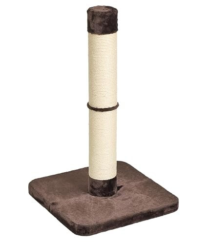 Midwest Homes Feline Nuvo Cat Scratching Furniture Post - Medium - Mocha/Cream - L:17 X W:17 X H:31 Inch Default Title