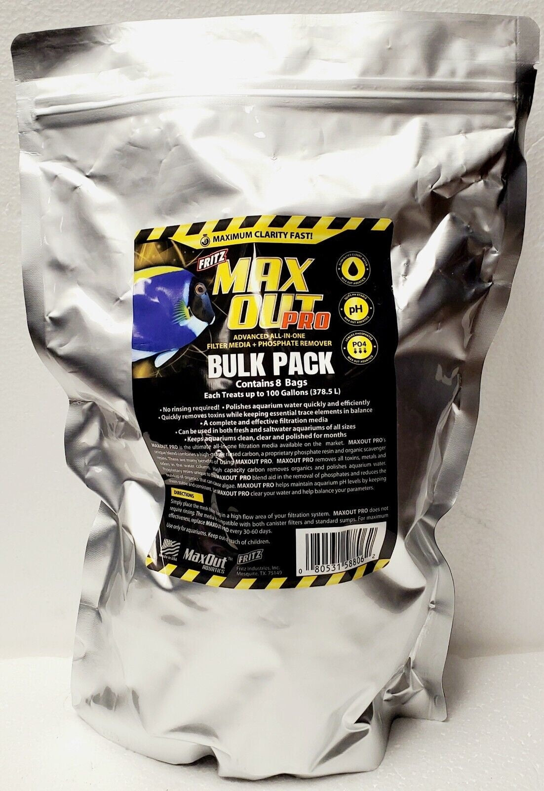 Fritz Aquatics MAXOUT Pro Freshwater Filter Media and Phosphate Remover Aquarium Treatment - Bulk 8 Count Default Title