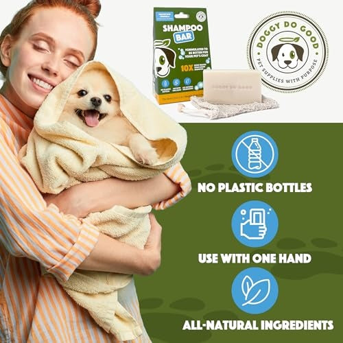 Doggy Do Good Natural Geranium and Citronella De-Shedding Hypo-Allergenic Dog Shampoo Bar - 5 Oz