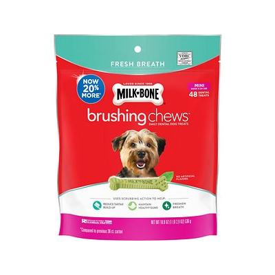 Milk-Bone Original Bone Brushing Chews Fresh Mint Flavored Dental Dog Treats - Mini - 18.9 Oz - 48 Count Default Title