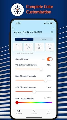 Aqueon OptiBright Smart Wifi and Bluetooth LED Light Fixture