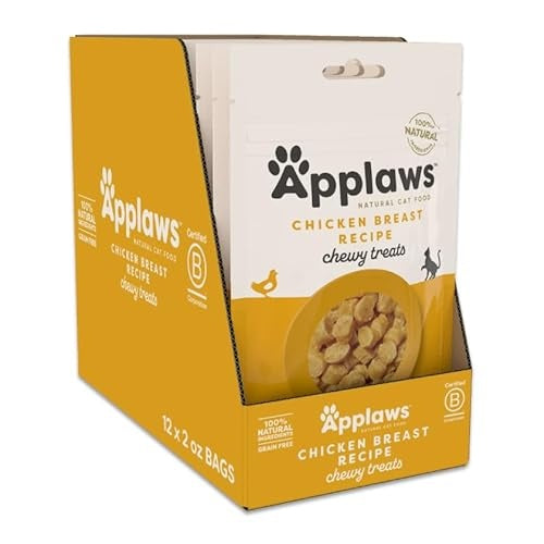 Applaws Natural Grain-Free High-Protein Limited Ingredient Diet Chicken Soft and Chewy Cat Treats Pouch - 2 Oz - 12 Pack Default Title