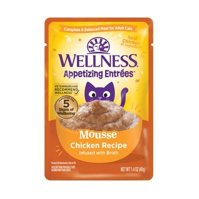 Wellness Appetizing Entrees Mousse Chicken Infused with Broth Recipe Wet Cat Food Pouch - 1.4 Oz - 8 Pack - Case of 3 Default Title