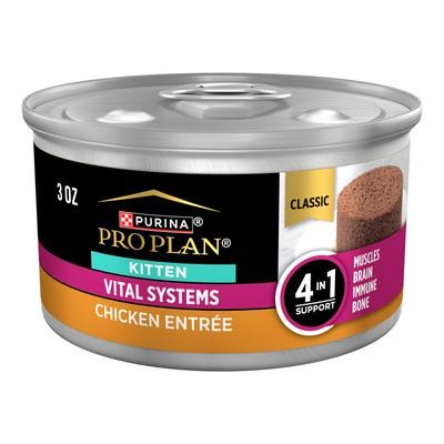 Purina Pro Plan Vital Systems 4-in-1 Support Chicken Entrée in Gravy Kitten Canned Cat Food - 3 Oz - Case of 24 Default Title