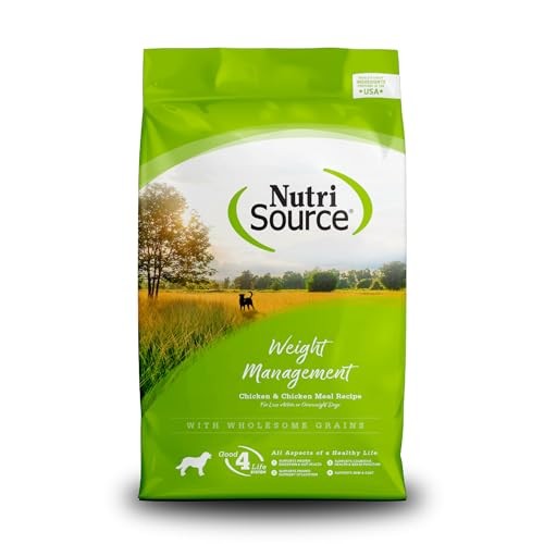 Nutrisource Weight Management Chicken and Chicken Meal with Wholesome Grains Dry Dog Food - 12 Lbs