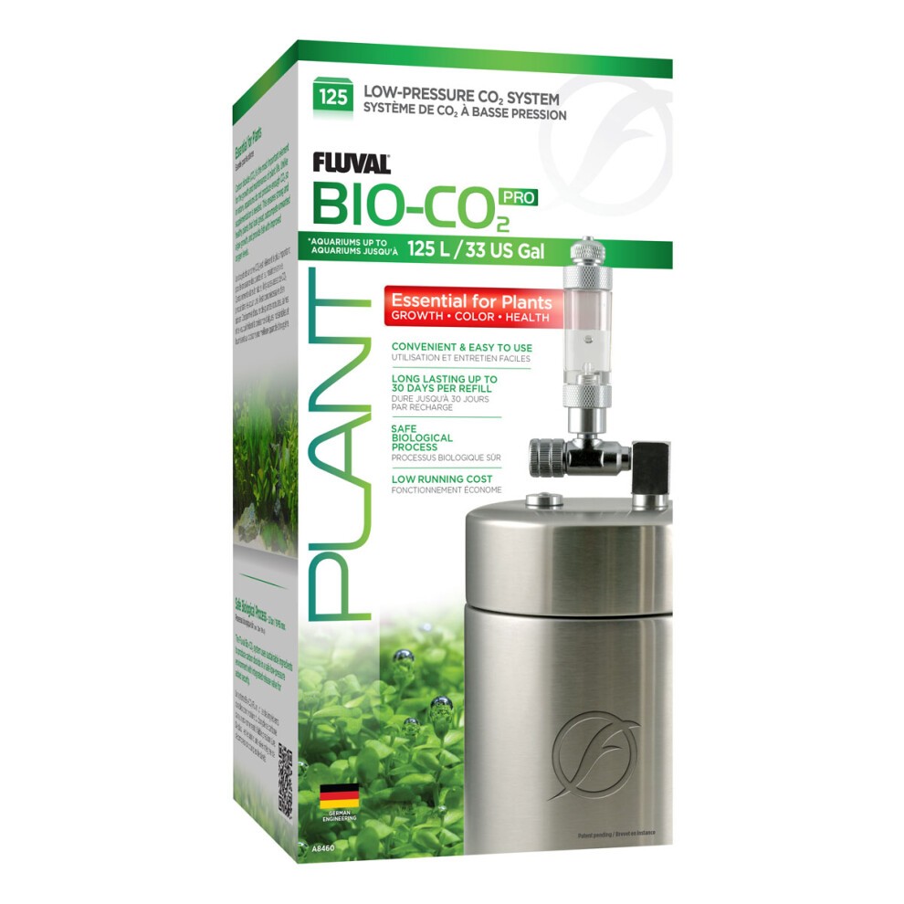 Fluval Bio-CO2 Pro Low-Pressure Aquarium CO2 Diffuser System - Up to 33 Gallons or 125 Ltrs