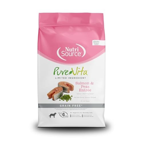 Nutrisource PureVita Grain-Free Limited Ingredient Salmon and Peas Entrée Dry Dog Food - 12 Lbs