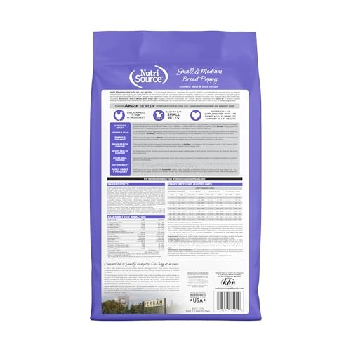 Nutrisource Chicken and Rice with Wholesome Grains Small and Medium Breed Puppy Dry Dog Food