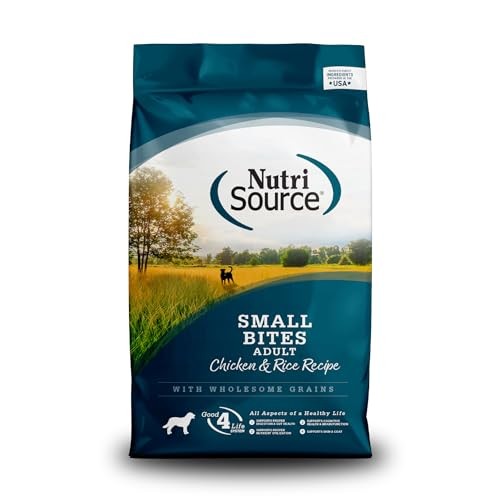 Nutrisource Chicken and Rice with Wholesome Grains Small Bites Adult Dry Dog Food - 12 Lbs