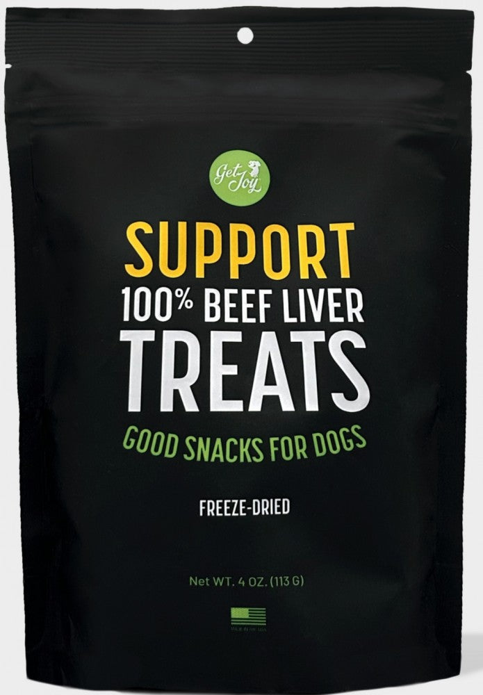 Get Joy Superfood Balance 100% Beef Liver Freeze-Dried Natural Dog Treats 16 Ounce