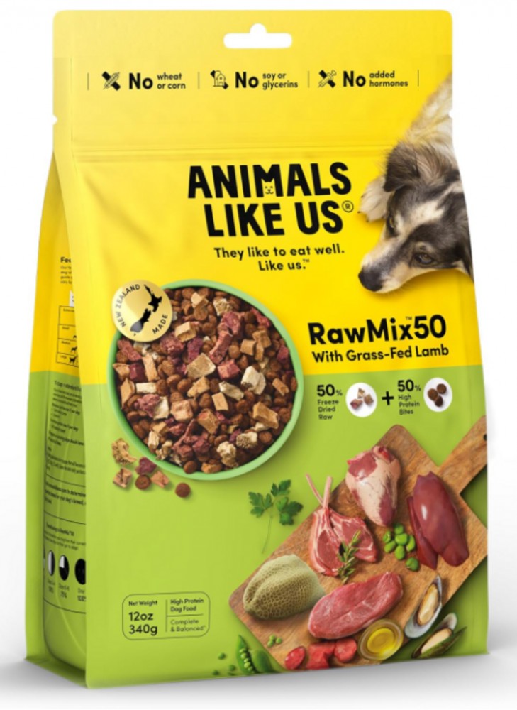 Animals Like Us RawMix50 Grass-Fed Lamb Freeze-Dried Raw Dog Food 4 Pounds