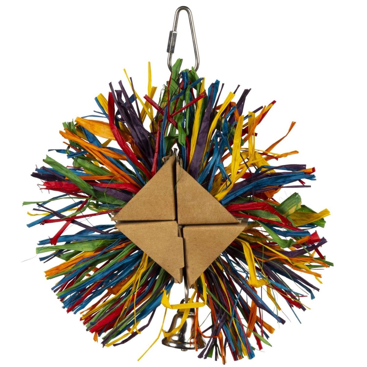 Prevue Pet Products Playfuls Raffia Rainbow Forage and Enagage Hanging Bird Toy Default Title