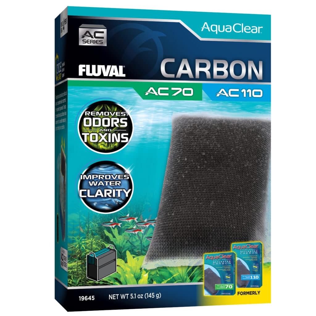 Fluval AquaClear Freshwater and Saltwater Active Carbon for AC70/AC110 Aquarium Power Filter - 5.1 Oz 1 Piece