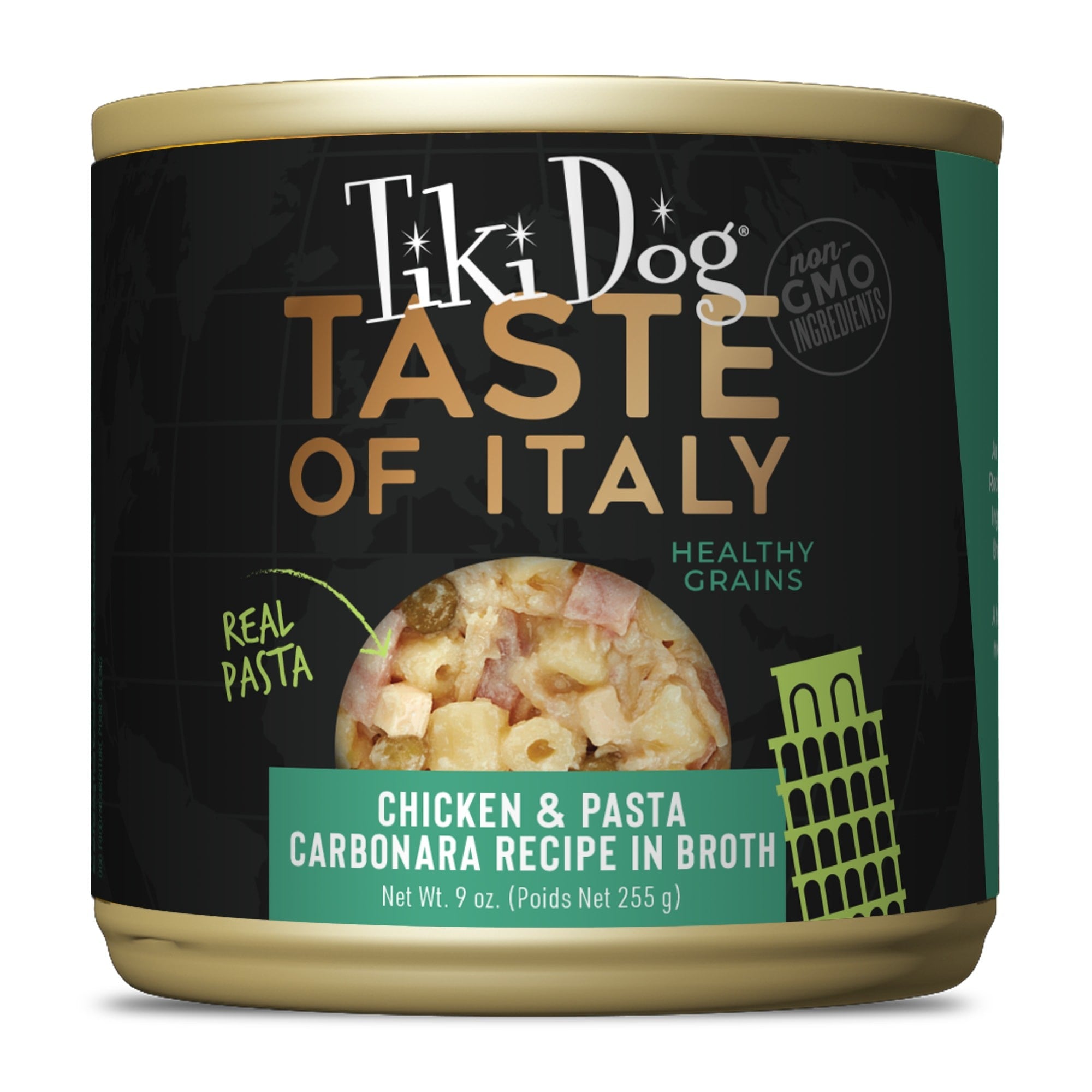 Tiki Dog Taste of The World Italy Chicken and Pasta in Broth Canned Dog Food - 9 Oz - Case of 8 Default Title